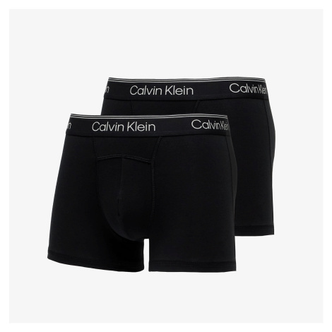 Calvin Klein Athletic Cotton Stretch Trunk 2 Pack Black