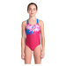 Arena splash point swimsuit v back girls fuschia