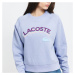 LACOSTE Women’s Lacoste LIVE Lettered Cropped Sweatshirt fialová