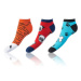 Zábavné nízke crazy ponožky unisex v sete 3 páry CRAZY IN-SHOE SOCKS 3x - BELLINDA - oranžová