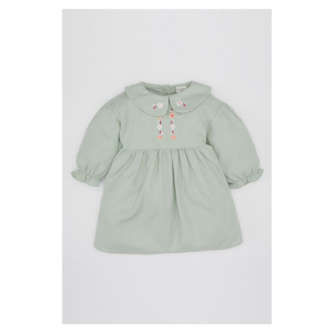 DEFACTO Baby Girl Long Sleeve Twill Dress