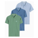 Ombre Set of men's pique knit polo shirts 3-pack