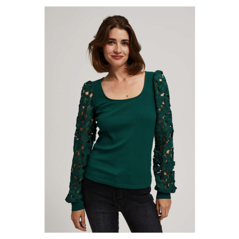 Blouse with lace sleeves Moodo