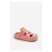 Children's foam slippers with pink opleia decoration