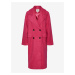 Tmavo ružový dámsky kabát s prímesou vlny Y.A.S Mila