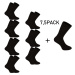 7.5PACK Socks Nedeto High Bamboo Black