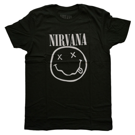 Nirvana tričko White Smiley Zelená