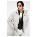 Trendyol Stone Oversize Fit Stand Collar Winter Puffer Coat