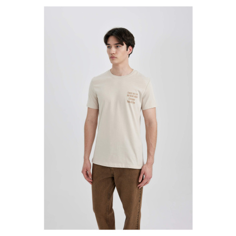 DEFACTO Slim Fit Crew Neck Printed T-Shirt