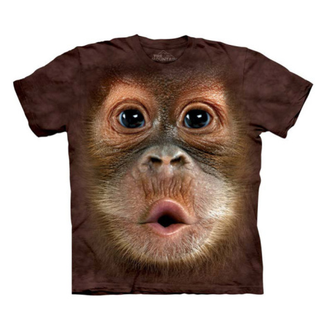 Detské batikované tričko The Mountain Orangutan - hnedé