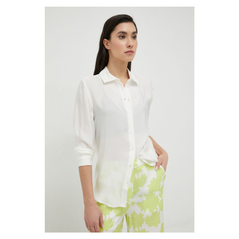 Košeľa Armani Exchange dámska, biela farba, regular, s klasickým golierom