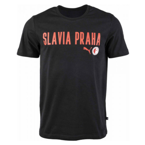 Puma Slavia Prague Graphic Tee DBLU Pánske tričko, čierna, veľkosť