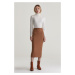 SUKŇA GANT WOOL KNIT SKIRT CACAO