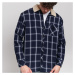 Urban Classics Sherpa Lined Shirt Jacket Navy