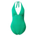 Tommy Hilfiger Underwear Jednodielne plavky  zelená / biela