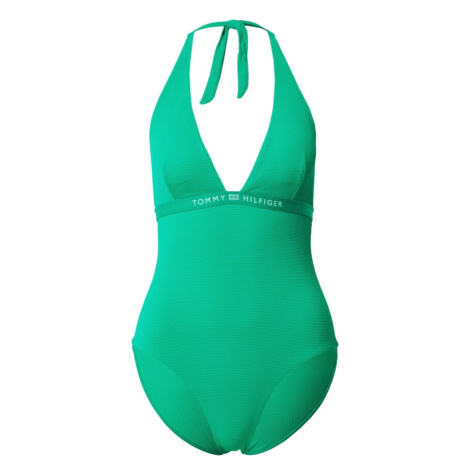 Tommy Hilfiger Underwear Jednodielne plavky  zelená / biela
