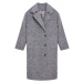 Trendyol Grey Collar Detailed Regular Woolen Midi Coat