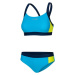 Dámske plavky Naomi 284 Blue/Navy Blue/Yellow - AQUA SPEED