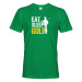 Pánské tričko s potlačou Eat sleep golf - tričko pre fanúšikov golfu