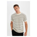 DEFACTO Relax Fit Striped Short Sleeve T-Shirt