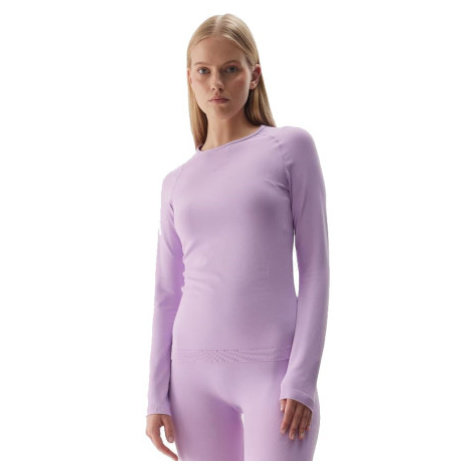 Dámske termo tričko s dlhým rukávom 4F SEAMLESS UNDERWEAR-WAW24USEAF152-52S-LIGHT VIOLET