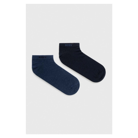 Ponožky BOSS 2-pak pánske, šedá farba, 50467730 Hugo Boss