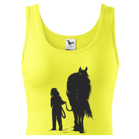 Dámské tričko pre milovníkov koní - dievča a kôň - darček pre milovníčku koní