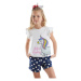 Denokids Polka Dot Unicorn Girl's Summer T-shirt Poplin Shorts Set