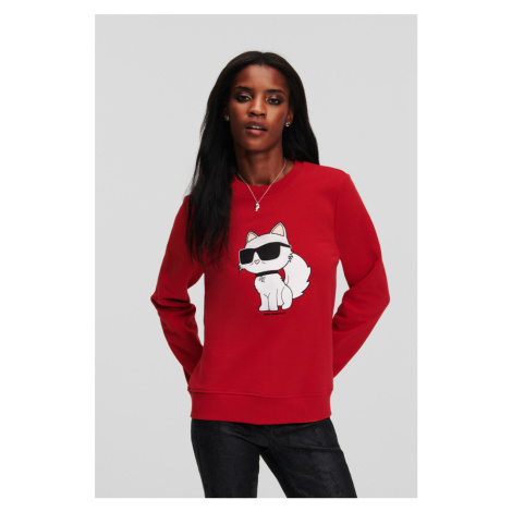 Mikina Karl Lagerfeld Ikonik 2.0 Choupette Sweat Chili Pepper