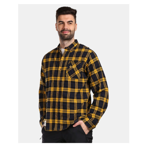 Men's sports flannel shirt Kilpi FLANNY-M Yellow