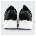 Čierne dámske športové topánky (7003)