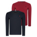 DOUBLE SET T8587 DEWBERRY V-NECK MEN'S SWEATSHIRT-BLACK-BURGUNDY