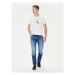 Calvin Klein Jeans Tričko Outline Monologo J30J325678 Biela Slim Fit