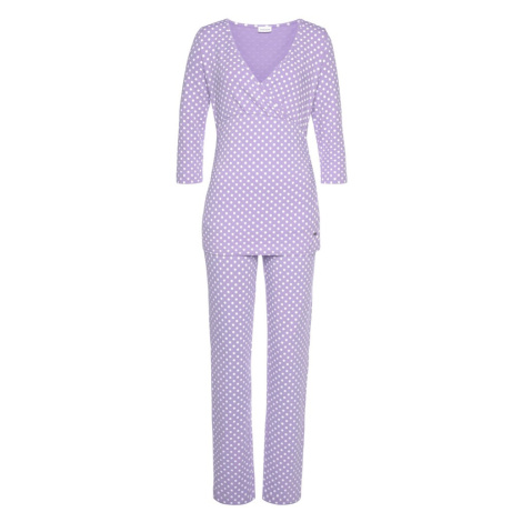 LASCANA Pyžamo  pastelovo fialová / biela