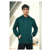 12612 Dewberry Hooded Kangaroo Pocket Mens Sweatshirt-DARK GREEN