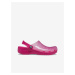 Tmavoružové dámske šľapky Crocs Classic Translucent Clog