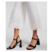 Nohavice Karl Lagerfeld Embroidered Pants White