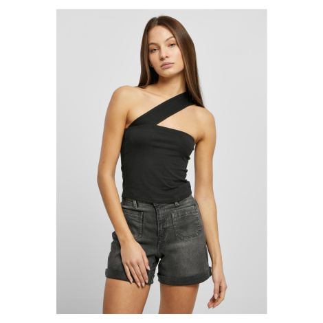 Women's one-strap top in black Urban Classics