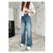 BİKELİFE Women's Pale Effect Vintage High Waist Wide Leg Jeans