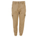 Girls' high-waisted cargo trousers unionbeige