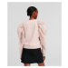 Mikina Karl Lagerfeld Organza Sleeve Sweatshirt Rose Smoke