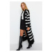 Trendyol Black Wide Fit Maxi-Knitwear Cardigan