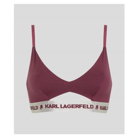 Spodná Bielizeň Karl Lagerfeld Metallic Peephole Logo Bra Červená