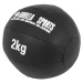 Gorilla Sports Kožený medicinbal, 2 kg, černý