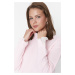 Trendyol ružový rukáv perleťový detailný pletený sveter