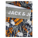 JACK & JONES Boxerky 'JACHugo Skulls'  tmavomodrá / jedľová / oranžová / biela