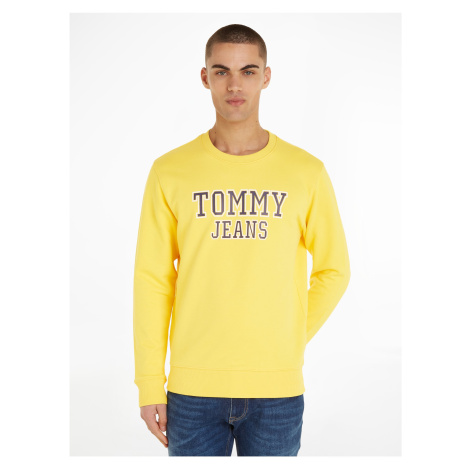 Mikiny bez kapuce pre mužov Tommy Jeans - žltá Tommy Hilfiger