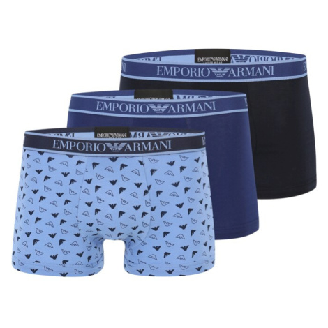 Emporio Armani Boxerky  modrá / námornícka modrá / svetlomodrá