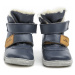 Pegres 1706 modrá detská zimná barefoot obuv