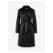 Black Women's Leatherette Coat JDY Vicos - Ladies